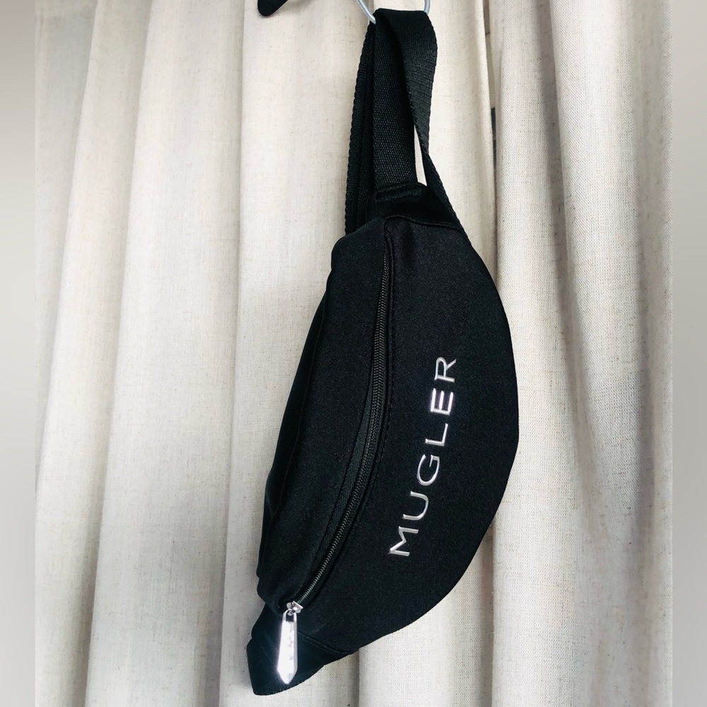 Mugler Black Branded Belt Bag